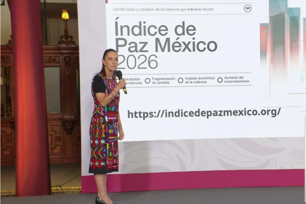 México mejora 5.1% en paz nacional, según Índice 2026