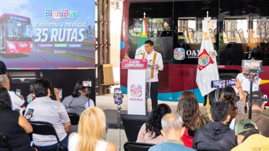 Oaxaca concluye implementación de 35 rutas BinniBus en Valles Centrales