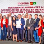 Morena, PT y PVEM registran 23 aspirantes a 2027 en tres estados