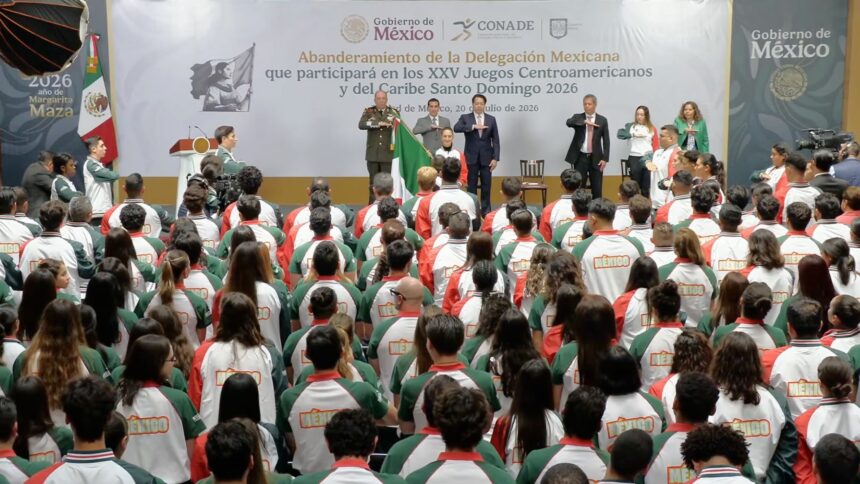 Sheinbaum abanderó a México para Juegos Centroamericanos 2026